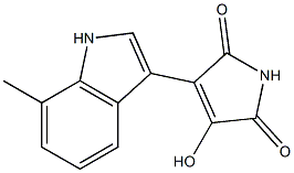 3-hydroxy-4-(7-methyl-1H-indol-3-yl)-1H-pyrrole-2,5-dione Struktur