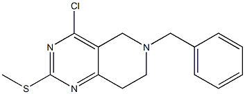 6-benzyl-4-chloro-2-(methylsulfanyl)-5,6,7,8-tetrahydropyrido[4,3-d]pyrimidine Struktur