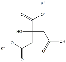 potassium hydrogen citrate Struktur