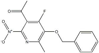 2-Nitro-3-acetylmethyl-4-fluoro-5-Benzyloxy-pyridine Struktur