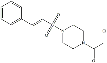 1-(CHLOROACETYL)-4-{[2-PHENYLVINYL]SULFONYL}PIPERAZINE Struktur