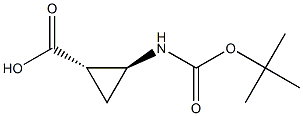 (1S,2S)-2-[(TERT-BUTOXYCARBONYL)AMINO]CYCLOPROPANECARBOXYLIC ACID Struktur