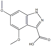 4,6-DIMETHOXYINDAZOLE-3-CARBOXYLIC ACID Struktur