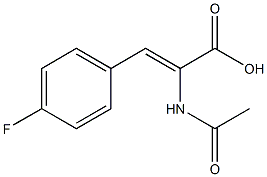 P-FLUORO-ALPHA-ACETAMIDOCINNAMIC ACID Struktur