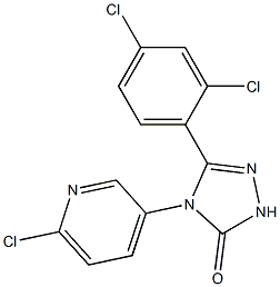 4-(6-CHLORO-PYRIDIN-3-YL)-5-(2,4-DICHLORO-PHENYL)-2,4-DIHYDRO-[1,2,4]TRIAZOL-3-ONE Struktur