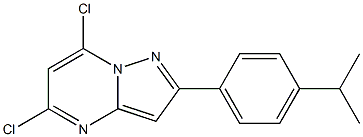 5,7-DICHLORO-2-(4-ISOPROPYLPHENYL)PYRAZOLO[1,5-A]PYRIMIDINE Struktur