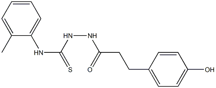 N1-(2-methylphenyl)-2-[3-(4-hydroxyphenyl)propanoyl]hydrazine-1-carbothioamide Struktur