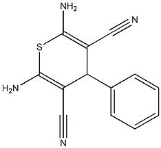 2,6-diamino-4-phenyl-4H-thiine-3,5-dicarbonitrile Struktur