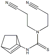 N'-bicyclo[2.2.1]hept-5-en-2-yl-N,N-di(2-cyanoethyl)thiourea Struktur