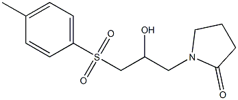 1-{2-hydroxy-3-[(4-methylphenyl)sulfonyl]propyl}-2-pyrrolidinone Struktur