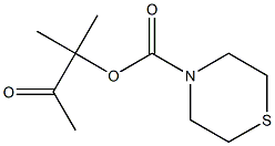 1,1-dimethyl-2-oxopropyl thiomorpholine-4-carboxylate Struktur