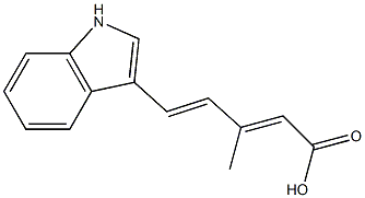 5-(1H-indol-3-yl)-3-methylpenta-2,4-dienoic acid Struktur