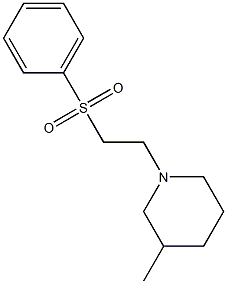 3-methyl-1-[2-(phenylsulfonyl)ethyl]piperidine Struktur