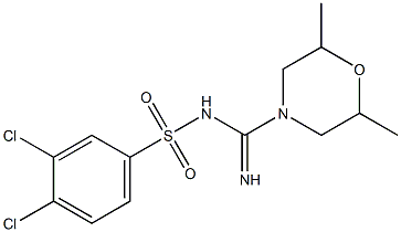 N1-[(2,6-dimethylmorpholino)(imino)methyl]-3,4-dichlorobenzene-1-sulfonamide Struktur