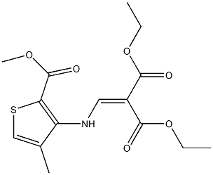 diethyl 2-({[2-(methoxycarbonyl)-4-methyl-3-thienyl]amino}methylidene)malonate Struktur