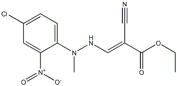 ethyl 3-[2-(4-chloro-2-nitrophenyl)-2-methylhydrazino]-2-cyanoacrylate Struktur