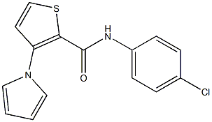 N-(4-chlorophenyl)-3-(1H-pyrrol-1-yl)-2-thiophenecarboxamide Struktur