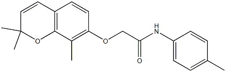 N1-(4-methylphenyl)-2-[(2,2,8-trimethyl-2H-chromen-7-yl)oxy]acetamide Struktur