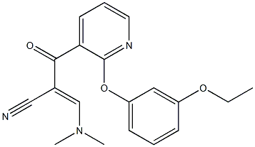 (E)-3-(dimethylamino)-2-{[2-(3-ethoxyphenoxy)-3-pyridinyl]carbonyl}-2-propenenitrile Struktur