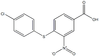 4-(4-Chloro-phenylsulfanyl)-3-nitro-benzoic acid Struktur