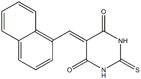 5-(1-naphthylmethylidene)-2-thioxohexahydropyrimidine-4,6-dione Struktur