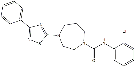 N1-(2-chlorophenyl)-4-(3-phenyl-1,2,4-thiadiazol-5-yl)-1,4-diazepane-1-carboxamide Struktur