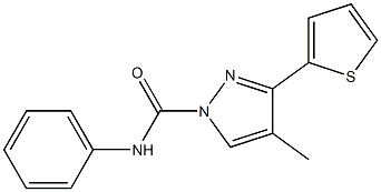 N1-phenyl-4-methyl-3-(2-thienyl)-1H-pyrazole-1-carboxamide Struktur