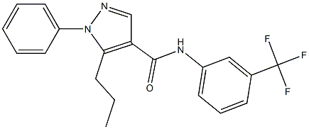 N4-[3-(trifluoromethyl)phenyl]-1-phenyl-5-propyl-1H-pyrazole-4-carboxamide Struktur