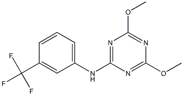 N2-[3-(trifluoromethyl)phenyl]-4,6-dimethoxy-1,3,5-triazin-2-amine Struktur