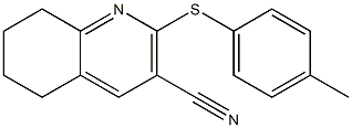 2-[(4-methylphenyl)sulfanyl]-5,6,7,8-tetrahydro-3-quinolinecarbonitrile Struktur