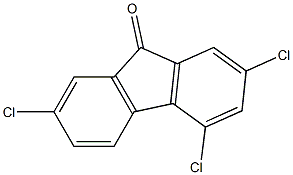 2,4,7-trichloro-9H-fluoren-9-one Struktur