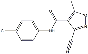 N-(4-chlorophenyl)-3-cyano-5-methyl-4-isoxazolecarboxamide Struktur