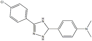 N1,N1-dimethyl-4-[3-(4-chlorophenyl)-4,5-dihydro-1H-1,2,4-triazol-5-yl]aniline Struktur