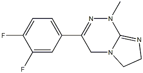 3-(3,4-difluorophenyl)-1-methyl-1,4,6,7-tetrahydroimidazo[2,1-c][1,2,4]triazine Struktur