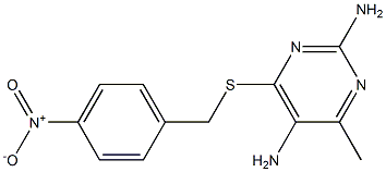 4-methyl-6-[(4-nitrobenzyl)sulfanyl]-2,5-pyrimidinediamine Struktur