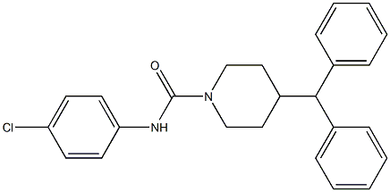 N1-(4-chlorophenyl)-4-benzhydrylpiperidine-1-carboxamide Struktur