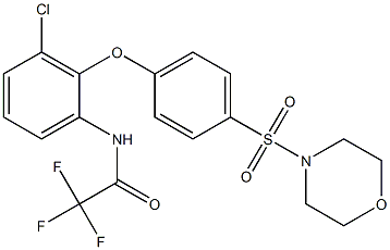 N1-{3-chloro-2-[4-(morpholinosulfonyl)phenoxy]phenyl}-2,2,2-trifluoroacetamide Struktur