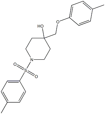 4-[(4-methylphenoxy)methyl]-1-[(4-methylphenyl)sulfonyl]-4-piperidinol Struktur