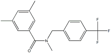 N,3,5-trimethyl-N-[4-(trifluoromethyl)benzyl]benzenecarboxamide Struktur