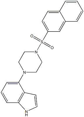 4-[4-(2-naphthylsulfonyl)piperazino]-1H-indole Struktur