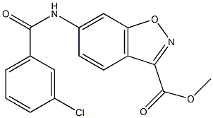 methyl 6-[(3-chlorobenzoyl)amino]-1,2-benzisoxazole-3-carboxylate Struktur