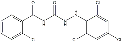 N1-(2-chlorobenzoyl)-2-(2,4,6-trichlorophenyl)hydrazine-1-carboxamide Struktur