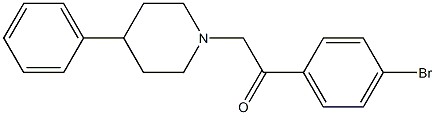 1-(4-bromophenyl)-2-(4-phenylpiperidino)-1-ethanone Struktur