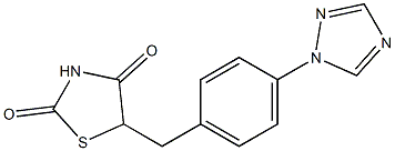 5-[4-(1H-1,2,4-triazol-1-yl)benzyl]-1,3-thiazolane-2,4-dione Struktur