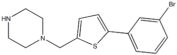 1-{[5-(3-bromophenyl)thien-2-yl]methyl}piperazine Struktur