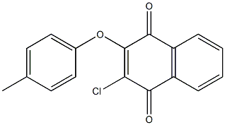 2-chloro-3-(4-methylphenoxy)-1,4-dihydronaphthalene-1,4-dione Struktur