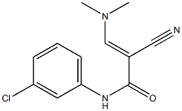 N1-(3-chlorophenyl)-2-cyano-3-(dimethylamino)acrylamide Struktur