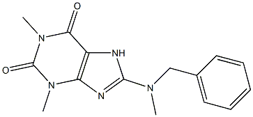 8-[benzyl(methyl)amino]-1,3-dimethyl-2,3,6,7-tetrahydro-1H-purine-2,6-dione Struktur