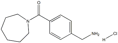 1-[4-(azepan-1-ylcarbonyl)phenyl]methanamine hydrochloride Struktur