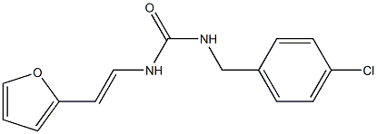 N-(4-chlorobenzyl)-N'-[(E)-2-(2-furyl)ethenyl]urea Struktur